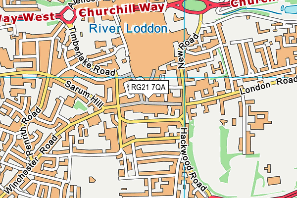 RG21 7QA map - OS VectorMap District (Ordnance Survey) RG21 7QA map - OS VectorMap District (Ordnance Survey)