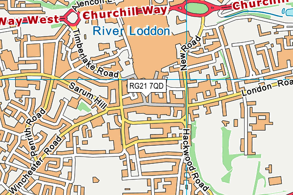 RG21 7QD map - OS VectorMap District (Ordnance Survey) RG21 7QD map - OS VectorMap District (Ordnance Survey)