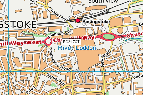 RG21 7QT map - OS VectorMap District (Ordnance Survey) RG21 7QT map - OS VectorMap District (Ordnance Survey)