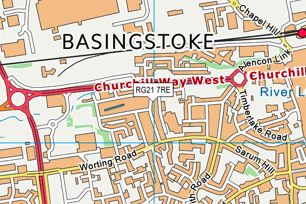 RG21 7RE map - OS VectorMap District (Ordnance Survey) RG21 7RE map - OS VectorMap District (Ordnance Survey)