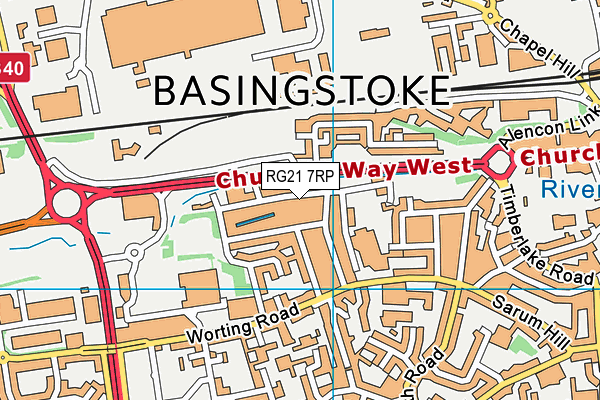 RG21 7RP map - OS VectorMap District (Ordnance Survey) RG21 7RP map - OS VectorMap District (Ordnance Survey)