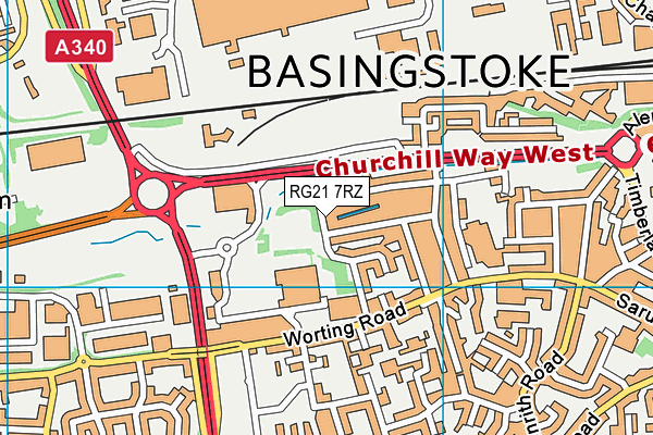 RG21 7RZ map - OS VectorMap District (Ordnance Survey) RG21 7RZ map - OS VectorMap District (Ordnance Survey)