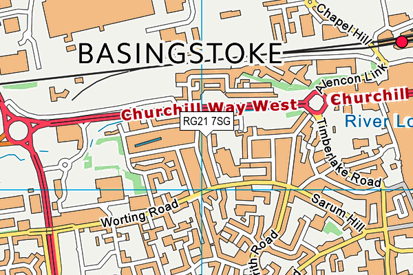 RG21 7SG map - OS VectorMap District (Ordnance Survey) RG21 7SG map - OS VectorMap District (Ordnance Survey)