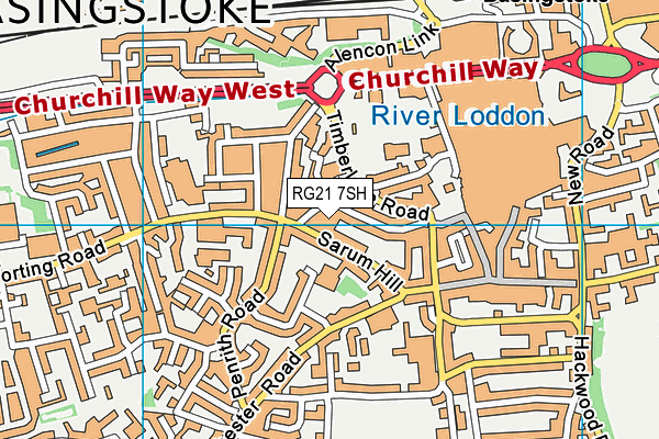 RG21 7SH map - OS VectorMap District (Ordnance Survey) RG21 7SH map - OS VectorMap District (Ordnance Survey)
