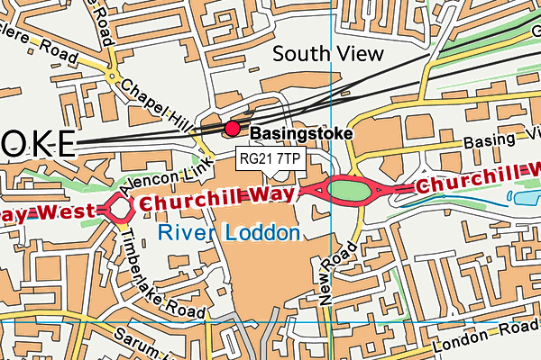 RG21 7TP map - OS VectorMap District (Ordnance Survey) RG21 7TP map - OS VectorMap District (Ordnance Survey)