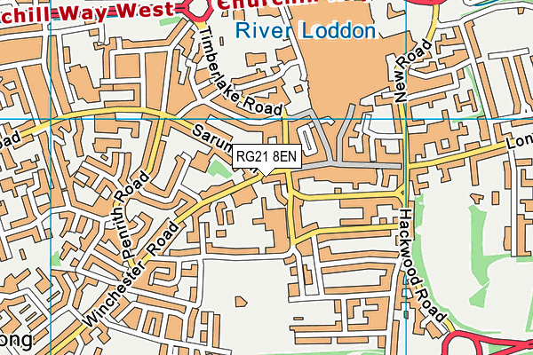 RG21 8EN map - OS VectorMap District (Ordnance Survey) RG21 8EN map - OS VectorMap District (Ordnance Survey)