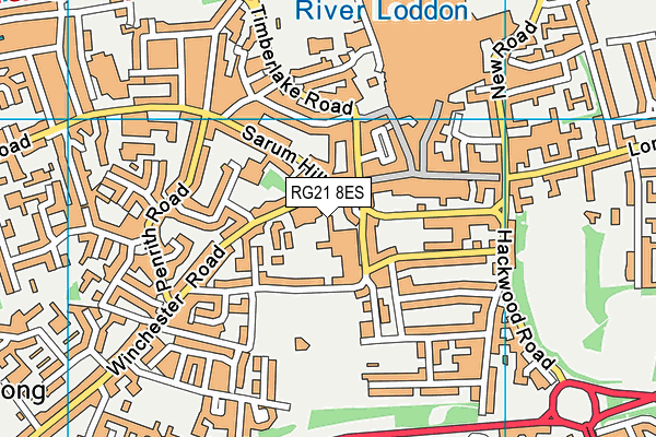 RG21 8ES map - OS VectorMap District (Ordnance Survey) RG21 8ES map - OS VectorMap District (Ordnance Survey)