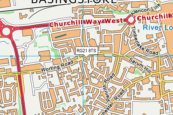 RG21 8TS map - OS VectorMap District (Ordnance Survey) RG21 8TS map - OS VectorMap District (Ordnance Survey)