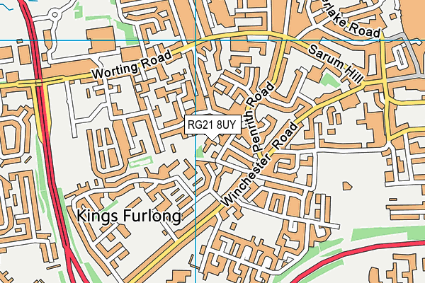 RG21 8UY map - OS VectorMap District (Ordnance Survey) RG21 8UY map - OS VectorMap District (Ordnance Survey)