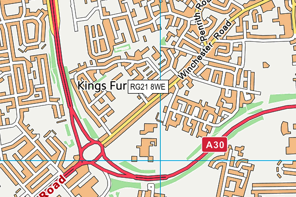 RG21 8WE map - OS VectorMap District (Ordnance Survey) RG21 8WE map - OS VectorMap District (Ordnance Survey)
