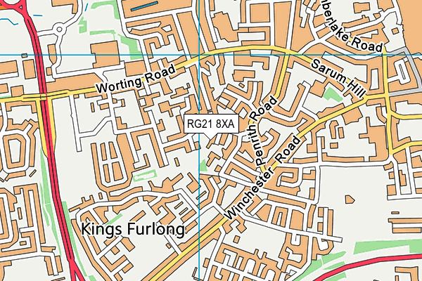 RG21 8XA map - OS VectorMap District (Ordnance Survey) RG21 8XA map - OS VectorMap District (Ordnance Survey)