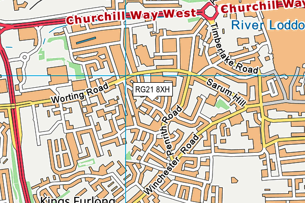 RG21 8XH map - OS VectorMap District (Ordnance Survey) RG21 8XH map - OS VectorMap District (Ordnance Survey)