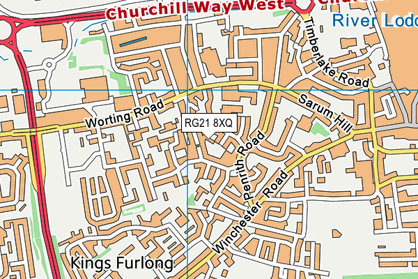 RG21 8XQ map - OS VectorMap District (Ordnance Survey) RG21 8XQ map - OS VectorMap District (Ordnance Survey)