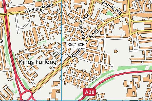 RG21 8XR map - OS VectorMap District (Ordnance Survey) RG21 8XR map - OS VectorMap District (Ordnance Survey)