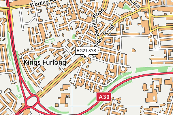 RG21 8YS map - OS VectorMap District (Ordnance Survey) RG21 8YS map - OS VectorMap District (Ordnance Survey)
