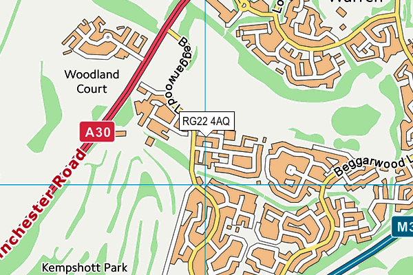 RG22 4AQ map - OS VectorMap District (Ordnance Survey) RG22 4AQ map - OS VectorMap District (Ordnance Survey)