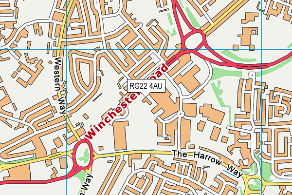 RG22 4AU map - OS VectorMap District (Ordnance Survey) RG22 4AU map - OS VectorMap District (Ordnance Survey)