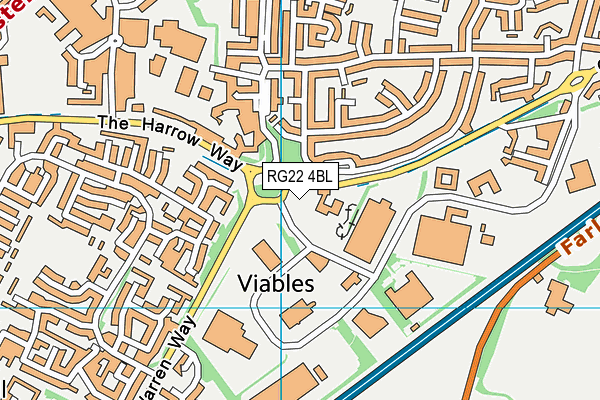 RG22 4BL map - OS VectorMap District (Ordnance Survey) RG22 4BL map - OS VectorMap District (Ordnance Survey)
