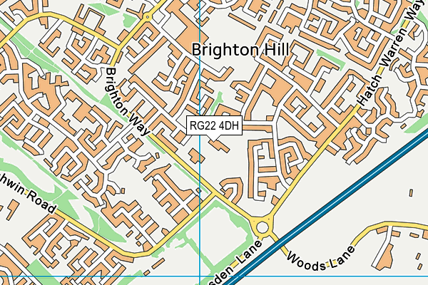 RG22 4DH map - OS VectorMap District (Ordnance Survey) RG22 4DH map - OS VectorMap District (Ordnance Survey)
