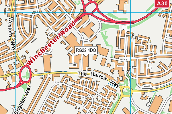 RG22 4DQ map - OS VectorMap District (Ordnance Survey) RG22 4DQ map - OS VectorMap District (Ordnance Survey)