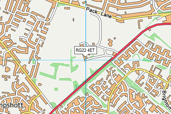 RG22 4ET map - OS VectorMap District (Ordnance Survey) RG22 4ET map - OS VectorMap District (Ordnance Survey)