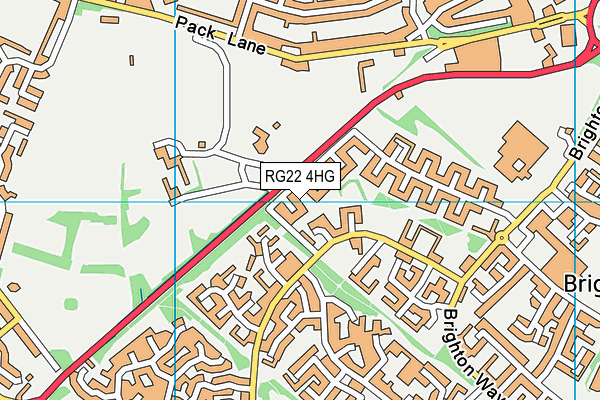 RG22 4HG map - OS VectorMap District (Ordnance Survey) RG22 4HG map - OS VectorMap District (Ordnance Survey)