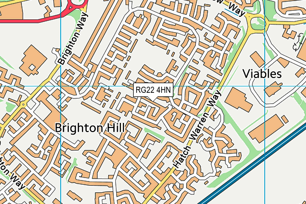 RG22 4HN map - OS VectorMap District (Ordnance Survey) RG22 4HN map - OS VectorMap District (Ordnance Survey)