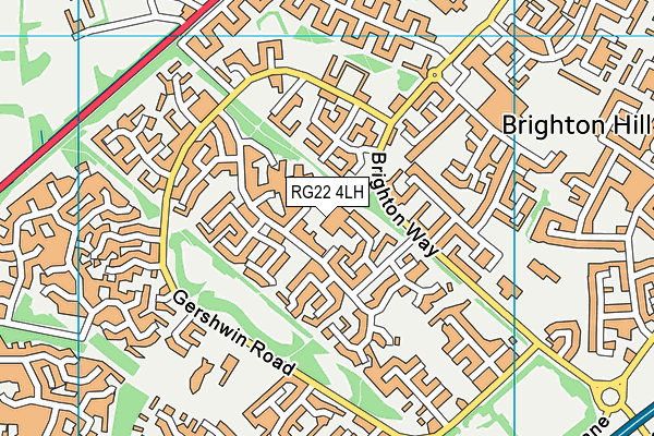 RG22 4LH map - OS VectorMap District (Ordnance Survey) RG22 4LH map - OS VectorMap District (Ordnance Survey)