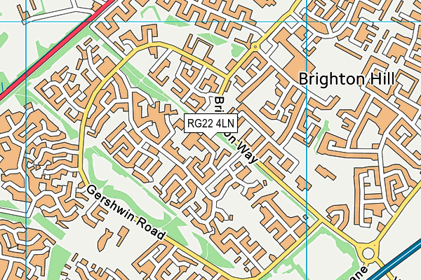 RG22 4LN map - OS VectorMap District (Ordnance Survey) RG22 4LN map - OS VectorMap District (Ordnance Survey)