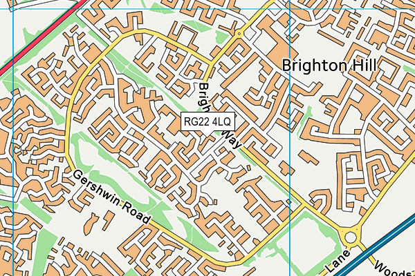 RG22 4LQ map - OS VectorMap District (Ordnance Survey) RG22 4LQ map - OS VectorMap District (Ordnance Survey)