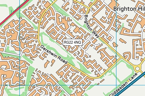 RG22 4NQ map - OS VectorMap District (Ordnance Survey) RG22 4NQ map - OS VectorMap District (Ordnance Survey)