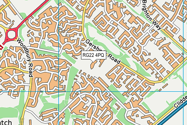 RG22 4PQ map - OS VectorMap District (Ordnance Survey) RG22 4PQ map - OS VectorMap District (Ordnance Survey)