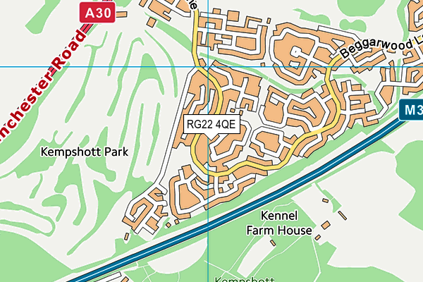 RG22 4QE map - OS VectorMap District (Ordnance Survey) RG22 4QE map - OS VectorMap District (Ordnance Survey)