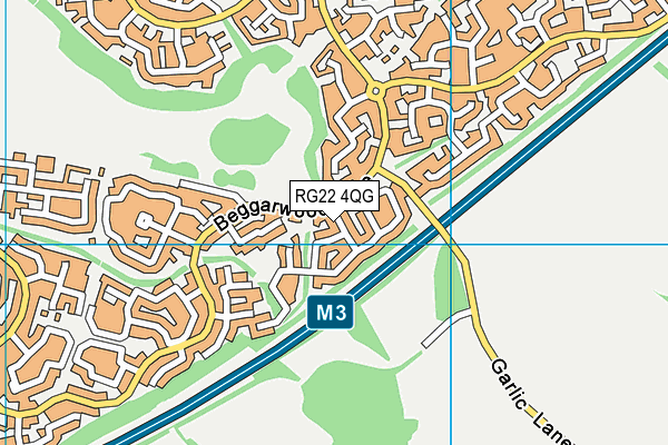 RG22 4QG map - OS VectorMap District (Ordnance Survey) RG22 4QG map - OS VectorMap District (Ordnance Survey)