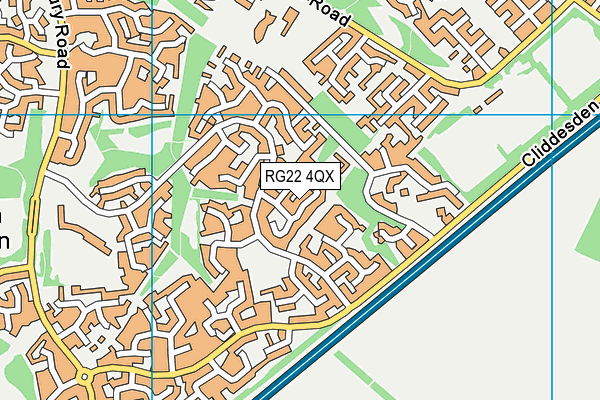 RG22 4QX map - OS VectorMap District (Ordnance Survey) RG22 4QX map - OS VectorMap District (Ordnance Survey)
