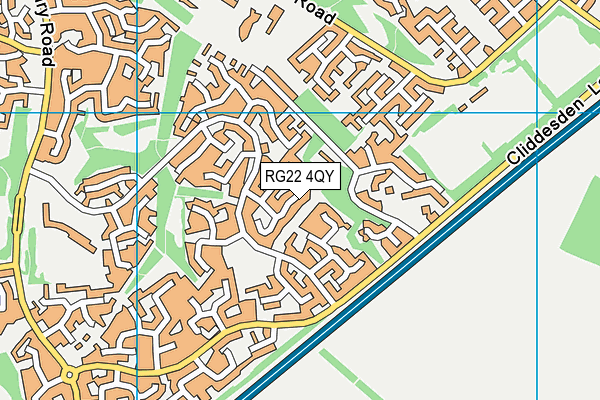 RG22 4QY map - OS VectorMap District (Ordnance Survey) RG22 4QY map - OS VectorMap District (Ordnance Survey)