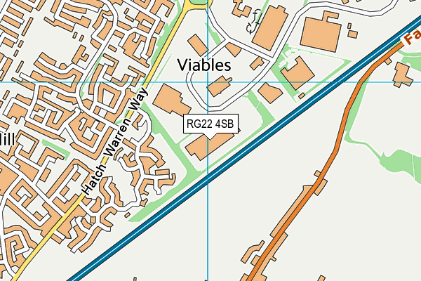 RG22 4SB map - OS VectorMap District (Ordnance Survey) RG22 4SB map - OS VectorMap District (Ordnance Survey)