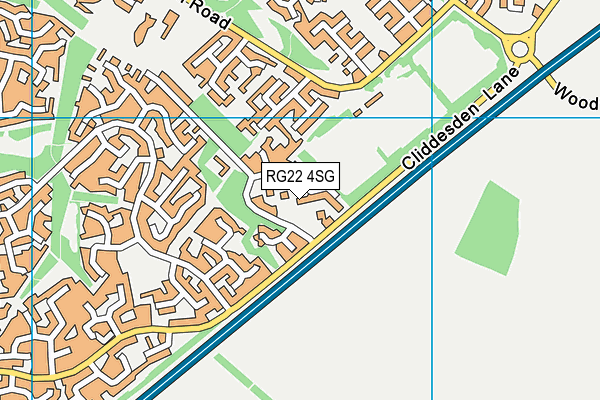 RG22 4SG map - OS VectorMap District (Ordnance Survey) RG22 4SG map - OS VectorMap District (Ordnance Survey)