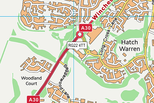 RG22 4TT map - OS VectorMap District (Ordnance Survey) RG22 4TT map - OS VectorMap District (Ordnance Survey)