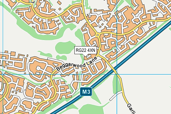 RG22 4XN map - OS VectorMap District (Ordnance Survey) RG22 4XN map - OS VectorMap District (Ordnance Survey)
