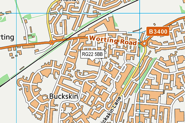 RG22 5BB map - OS VectorMap District (Ordnance Survey) RG22 5BB map - OS VectorMap District (Ordnance Survey)