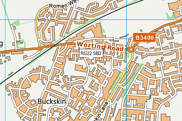 RG22 5BD map - OS VectorMap District (Ordnance Survey) RG22 5BD map - OS VectorMap District (Ordnance Survey)