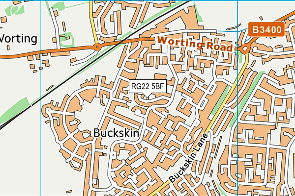 RG22 5BF map - OS VectorMap District (Ordnance Survey) RG22 5BF map - OS VectorMap District (Ordnance Survey)
