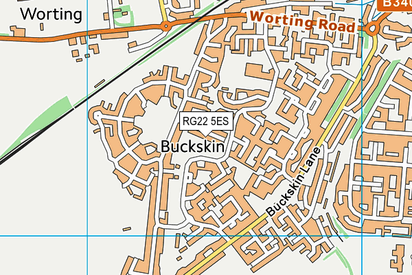 RG22 5ES map - OS VectorMap District (Ordnance Survey) RG22 5ES map - OS VectorMap District (Ordnance Survey)