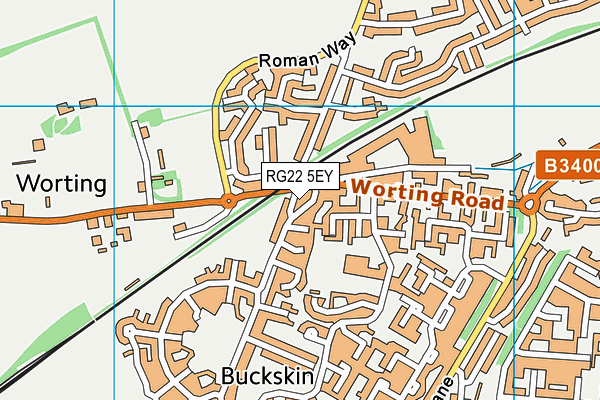 RG22 5EY map - OS VectorMap District (Ordnance Survey) RG22 5EY map - OS VectorMap District (Ordnance Survey)