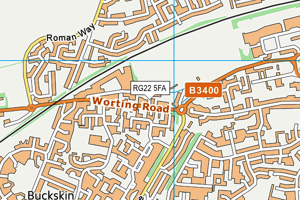RG22 5FA map - OS VectorMap District (Ordnance Survey) RG22 5FA map - OS VectorMap District (Ordnance Survey)