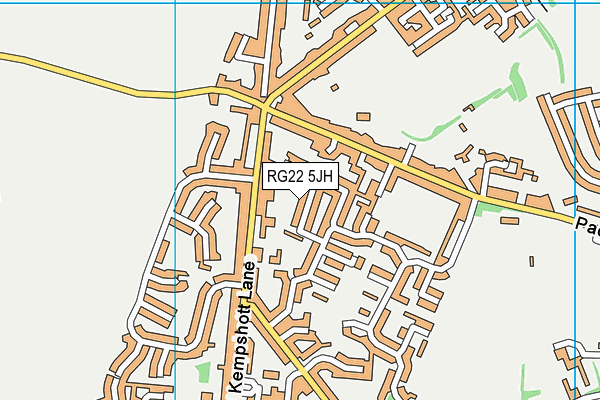 RG22 5JH map - OS VectorMap District (Ordnance Survey) RG22 5JH map - OS VectorMap District (Ordnance Survey)