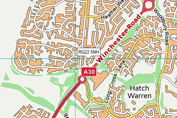 RG22 5NH map - OS VectorMap District (Ordnance Survey)