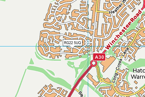 RG22 5UQ map - OS VectorMap District (Ordnance Survey) RG22 5UQ map - OS VectorMap District (Ordnance Survey)