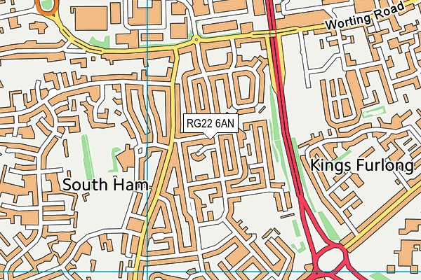 RG22 6AN map - OS VectorMap District (Ordnance Survey) RG22 6AN map - OS VectorMap District (Ordnance Survey)